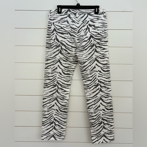 V Cristina Black and White Zebra-Print Straight Jeans - Picture 4 of 12